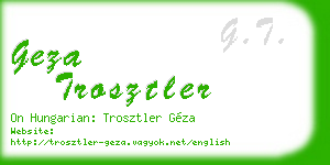 geza trosztler business card